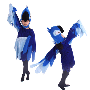 舞台演出服飞禽动物背心造型，鹦鹉男女儿童卡通，舞蹈亲子衣