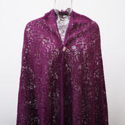 蕾丝紫色立体股衣制丝布料面料蕾丝，连衣裙蕾线面料