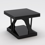 钢化玻璃创意现代简约办公茶几沙发，会客组合套装，等候商务桌子黑色
