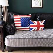 美式欧式棕色沙发垫 四季通用简约D布艺沙发坐垫沙发罩沙发套定制