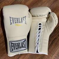 everlast真皮系绳拳击，手套成人散打拳套打沙袋，专业训练泰拳