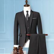 外套西服男士礼服，西装男韩版男装三件套套装男式套装，修身职业
