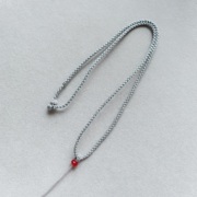 手工编织吊坠项链绳子翡翠，和田玉水晶蜜蜡挂绳，女士男固定长度2mm
