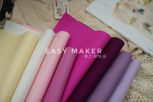 easymaker英国进口羊毛布diy手工发夹材料ins花朵儿童发饰头饰DIY