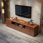 金丝胡桃木实木电视柜现代中式客厅小户型家用地柜储物带抽屉柜