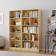 书架书柜实木置物架简易落地柜家用儿童格子柜多层书橱收纳储