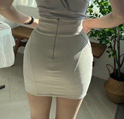 韩国东大门性感显身材高腰紧身纯色半身裙简约包臀裙