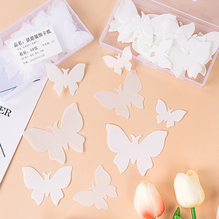 白色蝴蝶威化纸糯米，卡纸蛋糕烘焙装饰品摆件，装扮彩色蝴蝶插件