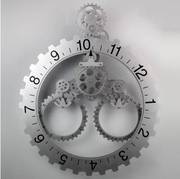 妙刻创意齿轮时钟挂钟静音钟机械欧式复古挂墙钟客厅卧室装饰时钟