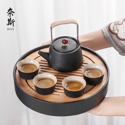 茶具套装家用轻奢个人专用日式小型茶盘简易陶瓷功夫泡茶壶喝茶杯