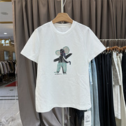 iD sisters56A3581夏夏季韩版卡通印花百搭短袖T恤上衣女