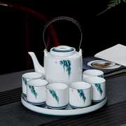 高档景德镇中式手绘青花瓷茶具套装家用陶瓷高档轻奢简约茶杯