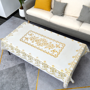 pvc防水防油免洗桌布，烫金餐桌布长方形，正方形台布家用茶几台布