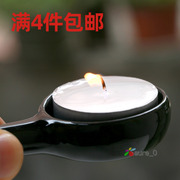 熏香烛台底座灯炉蜡烛托盘黑色小勺子香薰精油炉小圆蜡烛托防烫手