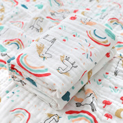 送小方巾儿童盖毯纯棉，纱布超柔吸水新生儿，毛巾被宝宝婴儿浴巾