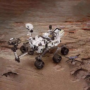 全金属diy拼装模型3d立体拼图火星，漫游者坚毅与智慧直升机玩具
