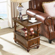 欧式美式沙发边桌边几小桌子角几小茶几电话桌客厅边柜带抽小茶几
