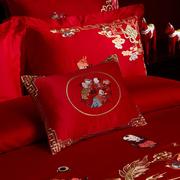大红色纯棉小抱枕婚庆配件靠垫枕头含芯可拆洗 喜庆结婚陪嫁 1个