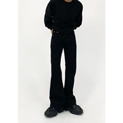 cleanfit牛仔裤男款修身显瘦纯黑色vibe加绒裤子美式痞帅微喇长裤