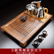 销茶盘实木家用茶台全自动四合一电磁炉大号，排水功夫茶具乌金石品