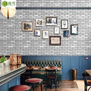 墙纸自粘防水立体复古仿古砖块，墙贴餐馆清吧工业风个性装修壁纸