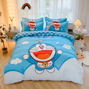 哆啦A梦被套单件被罩卡通机器叮当猫加厚床单被套学生宿舍三件套