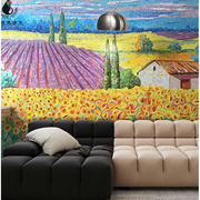 美式乡村玻璃马赛克背景墙瓷砖客厅，电视拼图玄关剪画定制壁画装饰