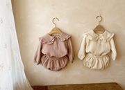 春秋季套装1-2-3周岁女童宝宝长袖上衣+短裤两件套新生儿婴儿衣服