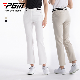 pgm高尔夫服装女装裤子短袖微喇叭，开叉长裤运动套装夏季t恤polo衫
