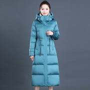2023冬季羽绒服女中长款韩版女士时尚白鸭绒洋气加厚外套