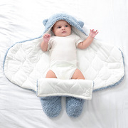 婴儿秋冬包被新生儿刚出生纯棉抱被睡袋两用0-6个月宝宝加厚分腿