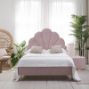 北欧现代简约布艺床粉色轻奢网红软床1.5简美1.8米双人床卧室家具