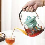 中式煮茶壶专用电陶炉迷你茶炉光波磁炉玻璃养生壶花茶泡茶器国潮