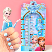 迪士尼儿童指甲贴片公主可爱美甲，成品假指甲片，可拆卸冰雪艾莎公主