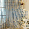欧式窗纱帘简约现代刺绣花客厅卧室，阳台飘窗落地窗挂钩半遮光