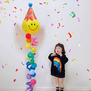 韩国ins彩色气球串拍照背景墙，道具宝宝儿童周岁布置生日派对装饰