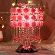 玫瑰花水晶台灯结婚礼物创意婚庆公主婚房装饰温馨欧式卧
