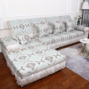 皮沙发欧式沙发垫防滑冬季坐垫四季通用提花布艺全包半包沙发套罩
