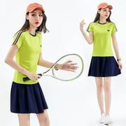 国高尔夫网球裙套装女装189-F25套装韩夏装球显瘦防走光裙裤高夫
