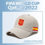卡塔尔世界杯足球赛西班牙队印花棒球帽球迷纪念帽训练运动防晒帽