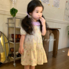 凡妈童装2024夏季韩版女童宝宝娃娃领碎花棉布连衣裙子洋气