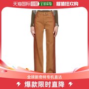 香港直邮潮奢 Eckhaus Latta 女士橙色 Wide-Leg 牛仔裤