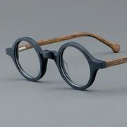 镜架木纹工厂板材眼镜，复古镜框5802弹簧腿，丹阳配近视