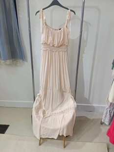 高个子 粉色吊带裙女夏季 超仙显瘦甜美法式长裙长款民族风连衣裙