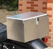 摩托车后备箱不锈钢踏板电动车尾箱防水加厚通用特大号工具储藏箱