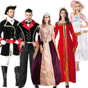 复古宫廷服装伯爵cos服欧洲贵族，服装男女款中世纪贵族小姐服年会