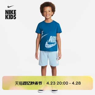 Nike耐克男童CLUB幼童短袖T恤和法式毛圈短裤套装HF2047