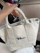 日本潮牌Ron herman包时尚手提包帆布盒饭包简约妈咪百搭手拎小包