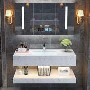 北欧大理石浴室柜组合吊柜卫生间洗漱台现代简约家用洗手洗脸面盆