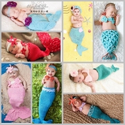 新生儿宝宝满月百天摄影服装儿童拍照造型服道具婴儿照写真美人鱼